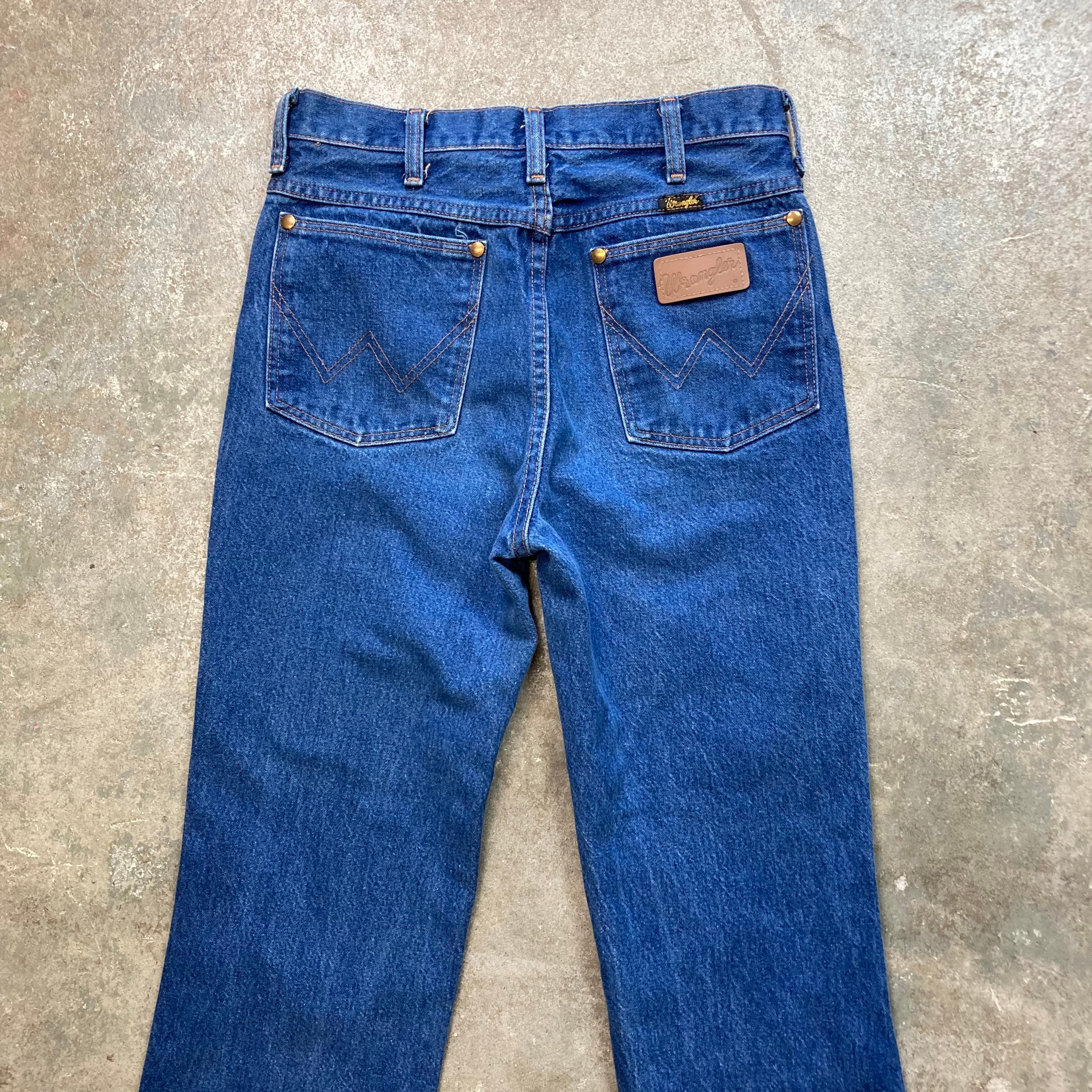 Vintage 1980s 90s Wrangler Made in USA Slim Fit Blue Denim - Etsy Sweden