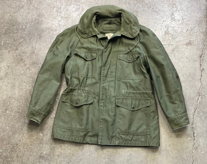 Vintage 1960s US Army USAF M-65 OG Green Cotton Field Jacket Coat Sz ...