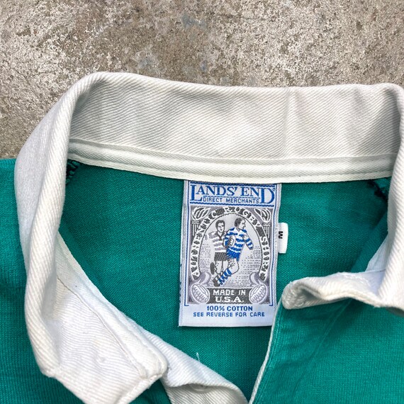 Vintage Lands End Made in USA Heavy-Weight Teal R… - image 3