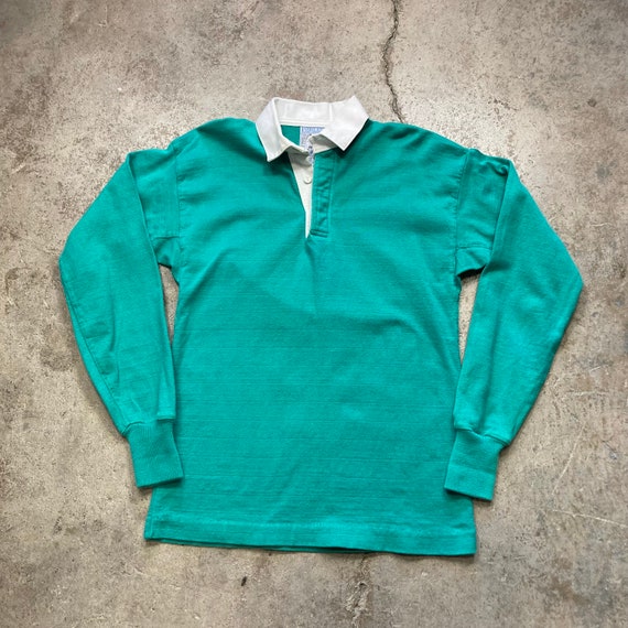 Vintage Lands End Made in USA Heavy-Weight Teal R… - image 1