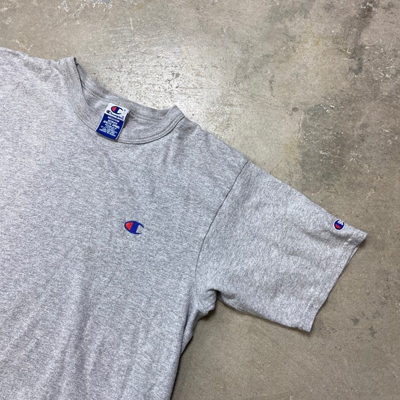 Vintage 1990s Champion Grey Single Stitch T Shirt… - image 2