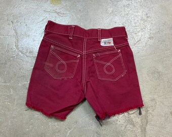 Burgundy Jean Shorts | Etsy Ireland