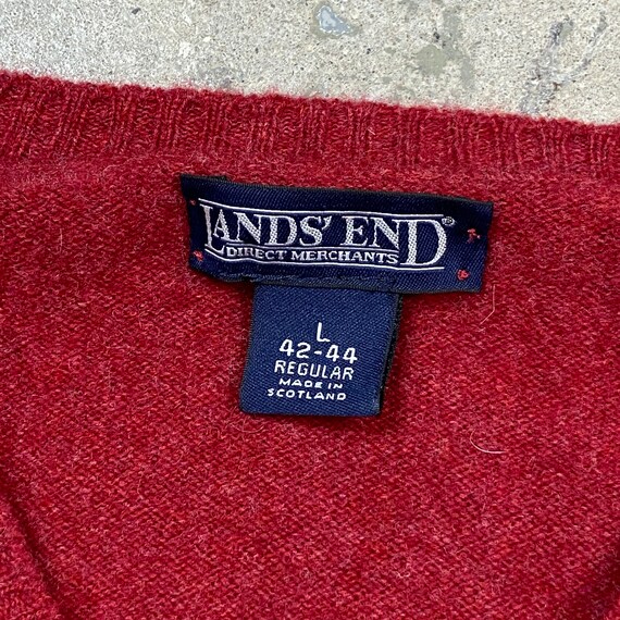 Vintage 1990s Lands End Made in England Lambswool… - image 3