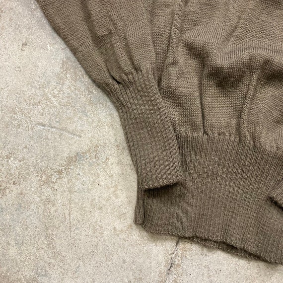 Deadstock Vintage 1990s US Army OD 100% Wool Knit… - image 3