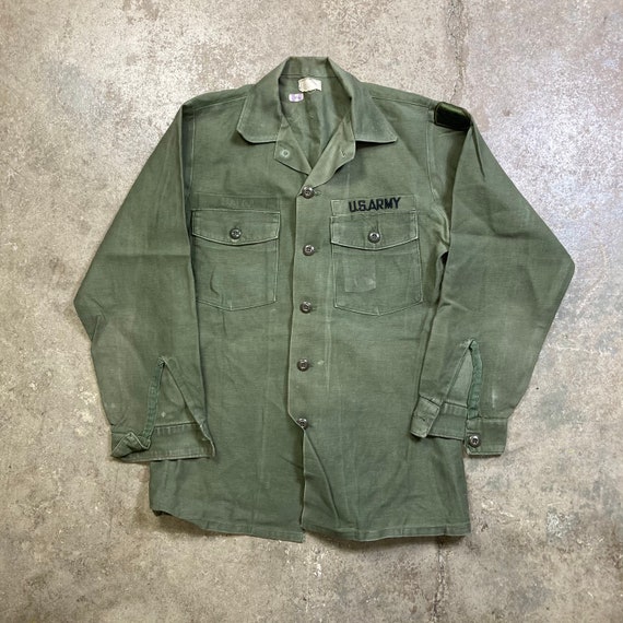 Vintage 1960s 1970s Vietnam War Era US Army OG Green … - Gem