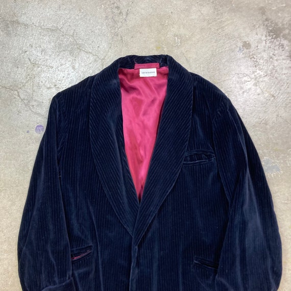 Vintage 1960s Saks Fifth Avenue Navy Blue Velvet … - image 2