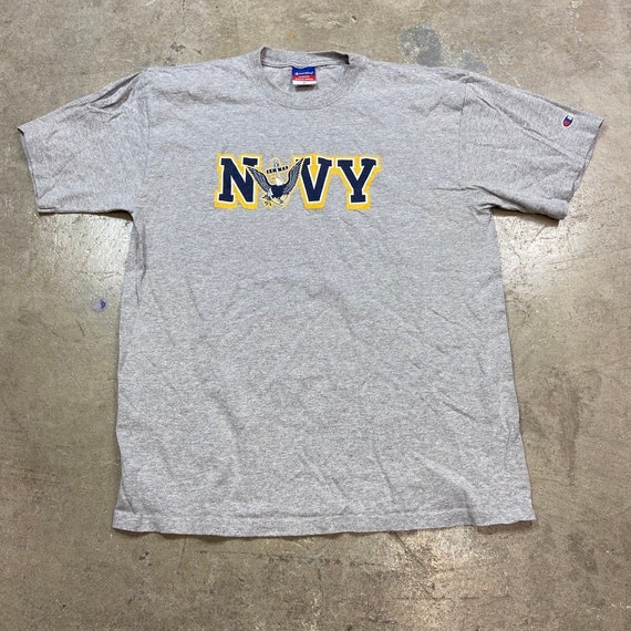 Vintage 1990s US Navy Champion T Shirt - XL - image 1