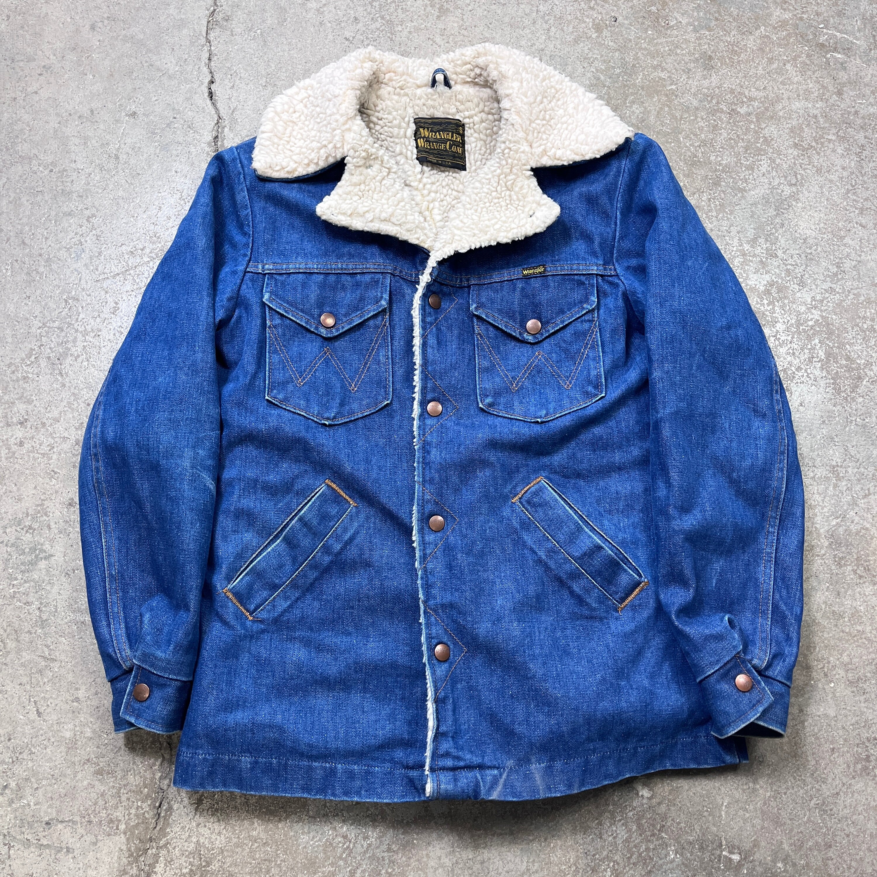 Vintage wrangler on sale sherpa jacket
