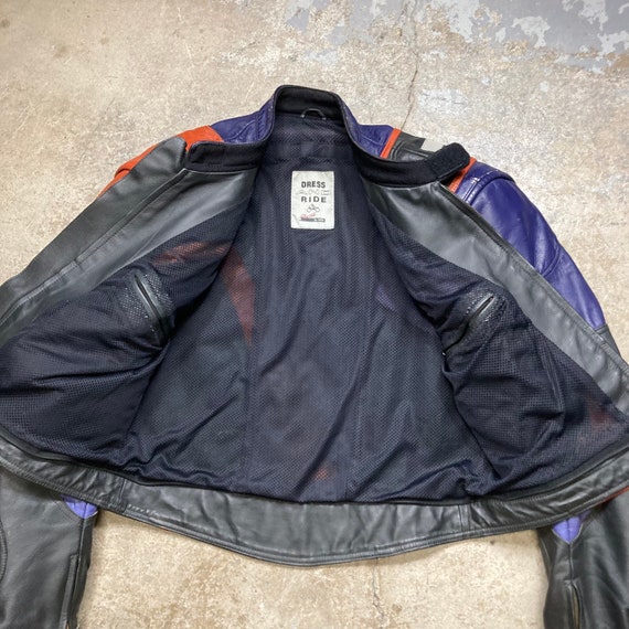 Vintage 1980s 90s BMW Leather Motorcycle Jacket w… - image 9