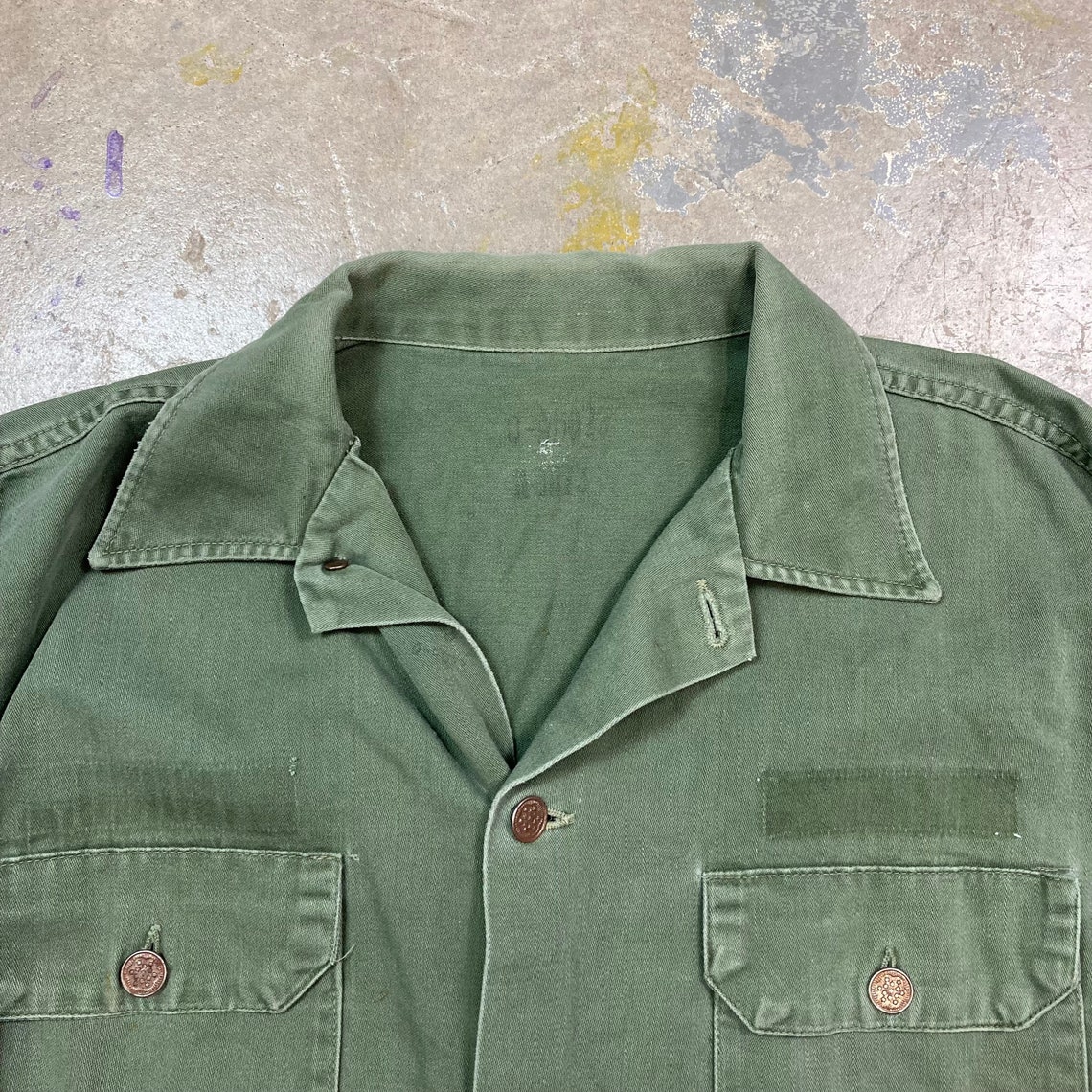 Vintage 1950s Korean War Era US Army OG Green All Cotton | Etsy