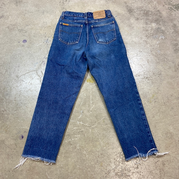Vintage 1990s Jordache Frayed Denim Jeans Size 26x25 - Gem