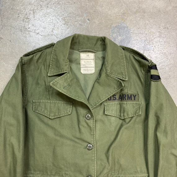 Vintage 1970s US Army OD Green Field Jacket Coat … - image 2