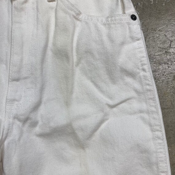 Deadstock Vintage 1980s Lee White Denim Capris  M… - image 10