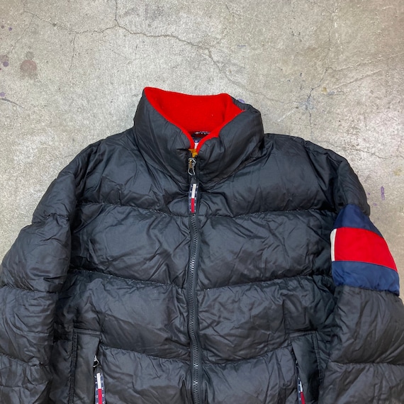 Vintage 90s Tommy Hilfiger Black Quilted Goose Down Puffer - Etsy