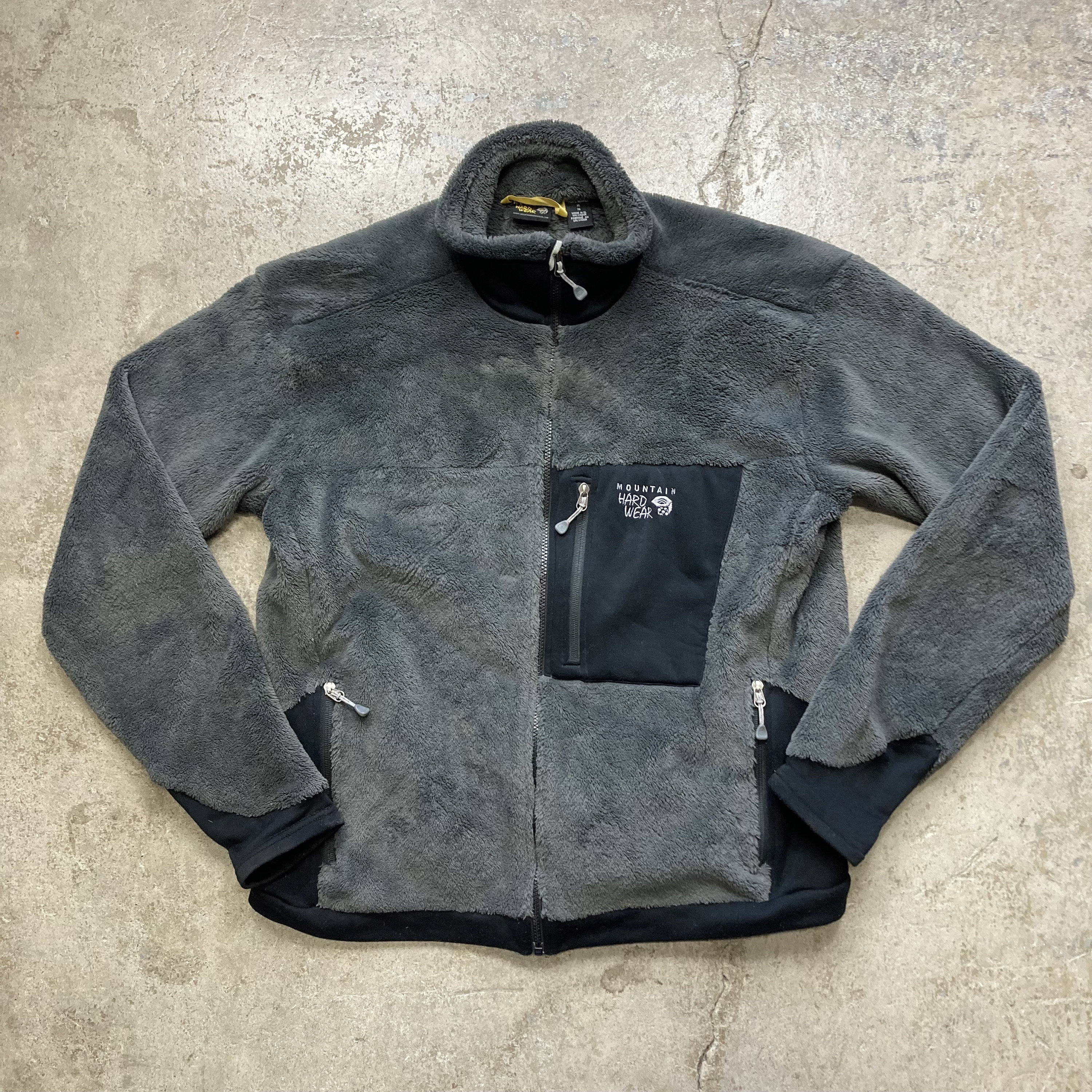 Mountain Hardwear Gray Pile Full Zip Fleece Jacket Men's XL 