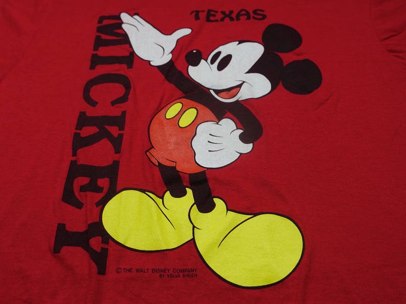 Vintage Mickey Mouse 1980s Texas Walt Disney Tee Vintage 80s | Etsy