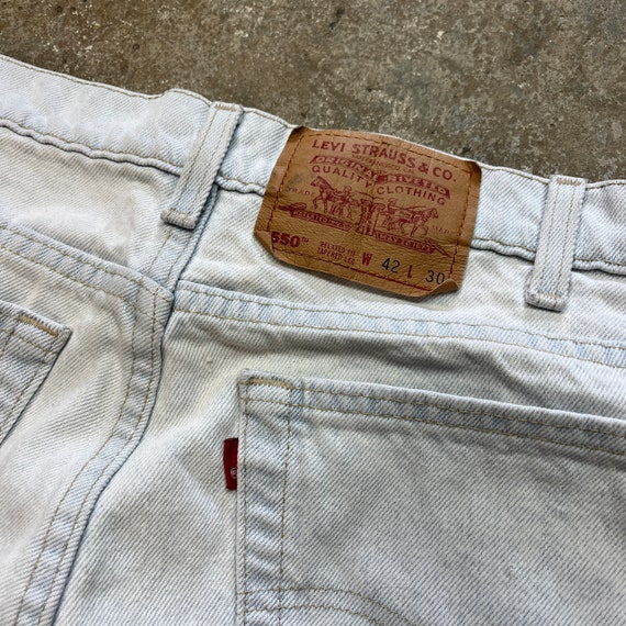 Vintage 1980s 1990s Levi's 550 Made in USA Bleach… - image 4