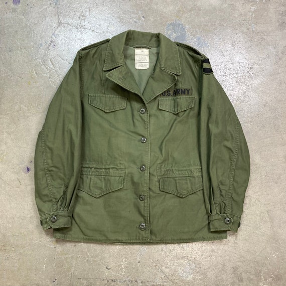 Vintage 1970s US Army OD Green Field Jacket Coat … - image 1