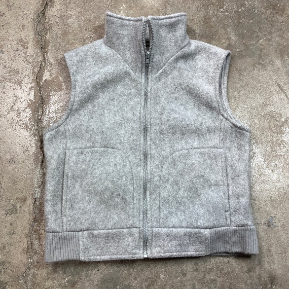 Vintage 1990s REI Grey Fleece Full Zip Vest Made i
