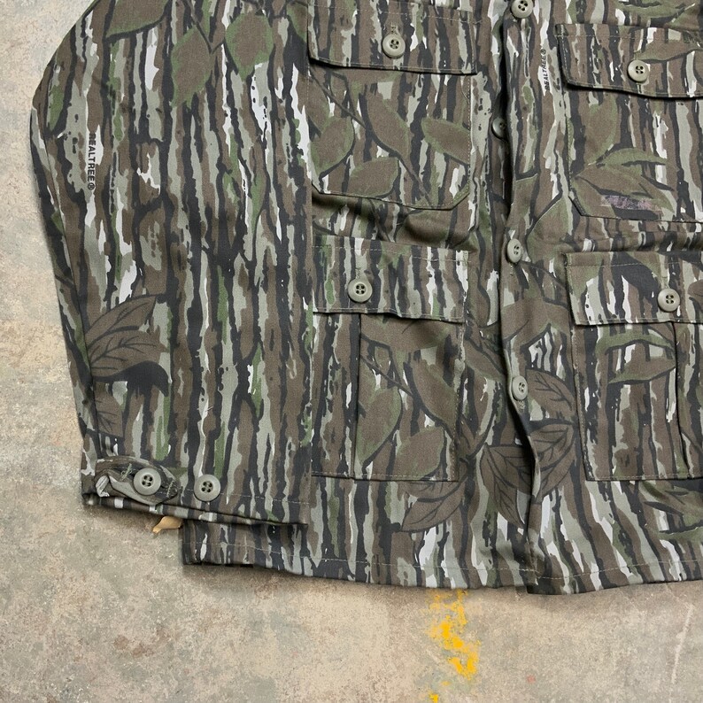 Vintage 1980s Real Tree Bark Camo Shirt Jacket Fatigues Made - Etsy