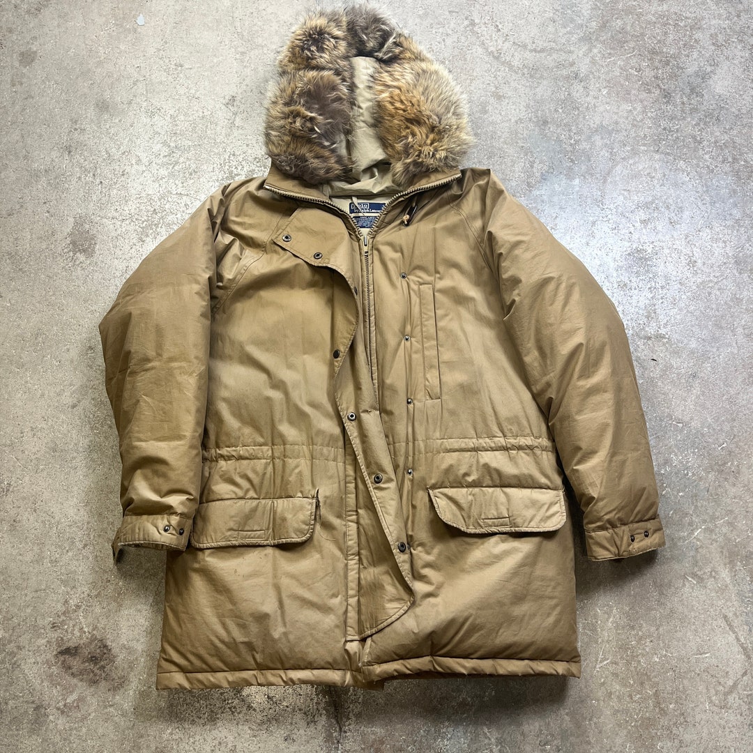 Vintage Polo Ralph Lauren Goose Down Coyote Fur Parka - Etsy