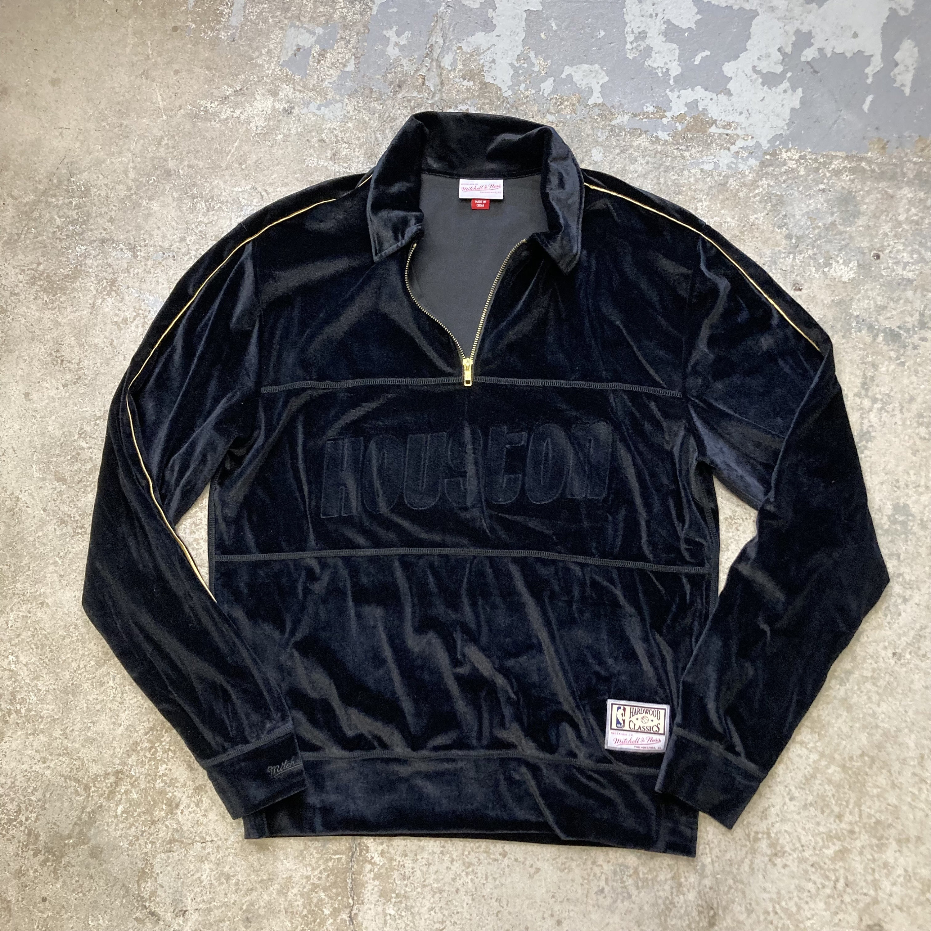 Buy Mitchell Ness Black Velour Houston Rockets Hardwood Classics