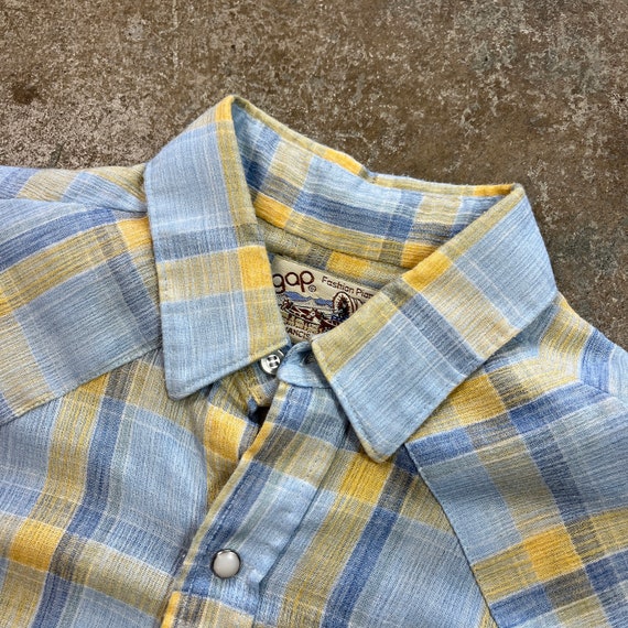Vintage 1980s Gap Pearl Snap Western Shirt Made i… - image 3