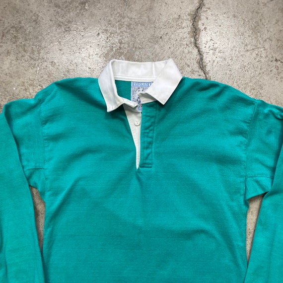 Vintage Lands End Made in USA Heavy-Weight Teal R… - image 2