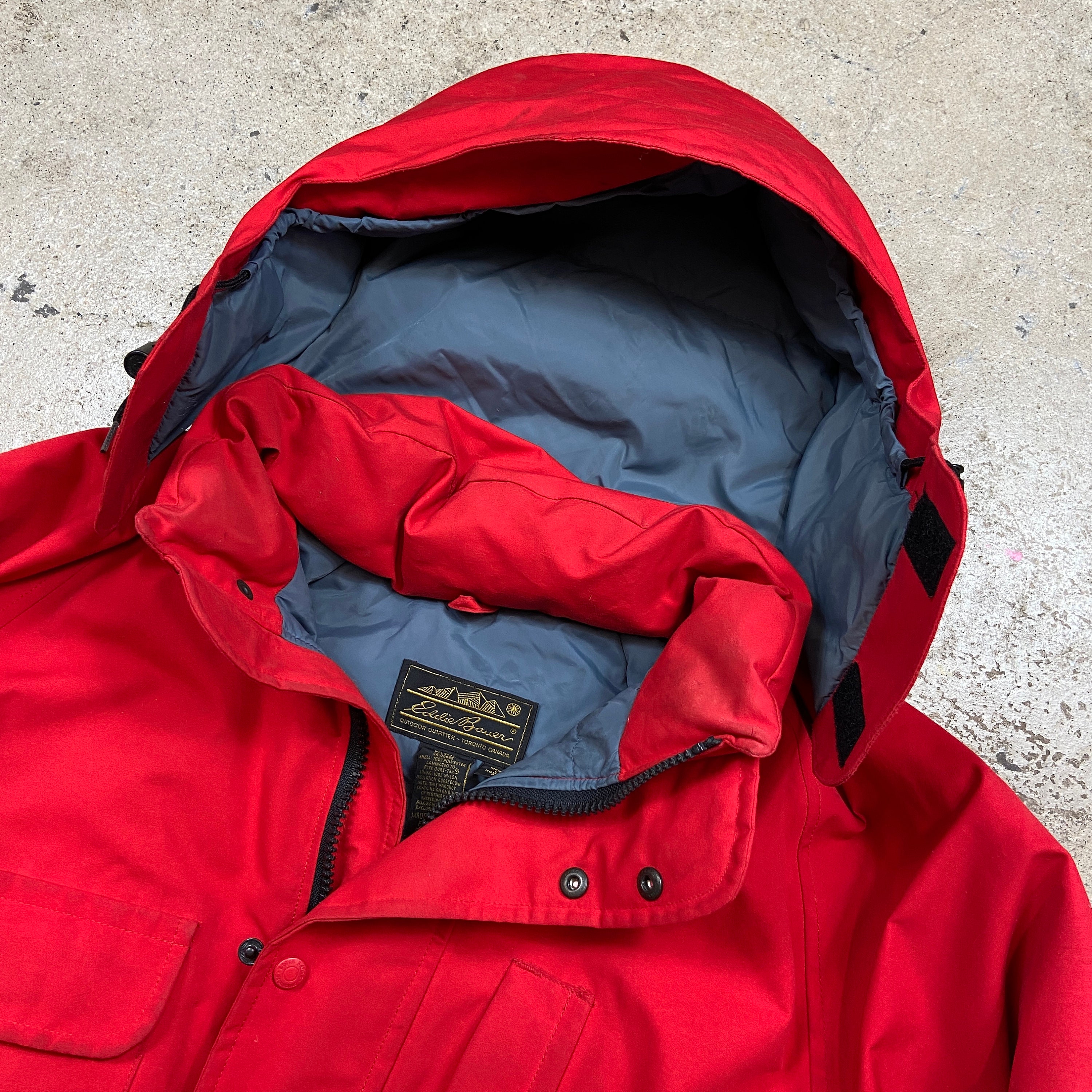 Vintage 1990s Eddie Bauer Goose Down Made in Canada Red 