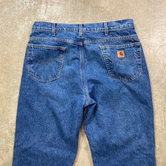 Carhartt flannel lined deals jeans relaxed fit