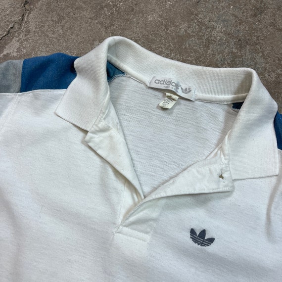 Vintage 1980s Adidas Made in USA Polo Shirt - XL - image 2