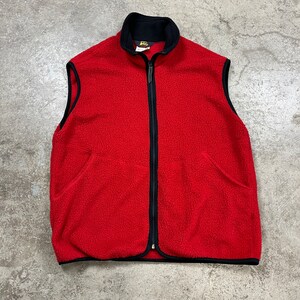 Vintage 1980s REI Fleece Zip up Vest / Sportswear / 80s Vest