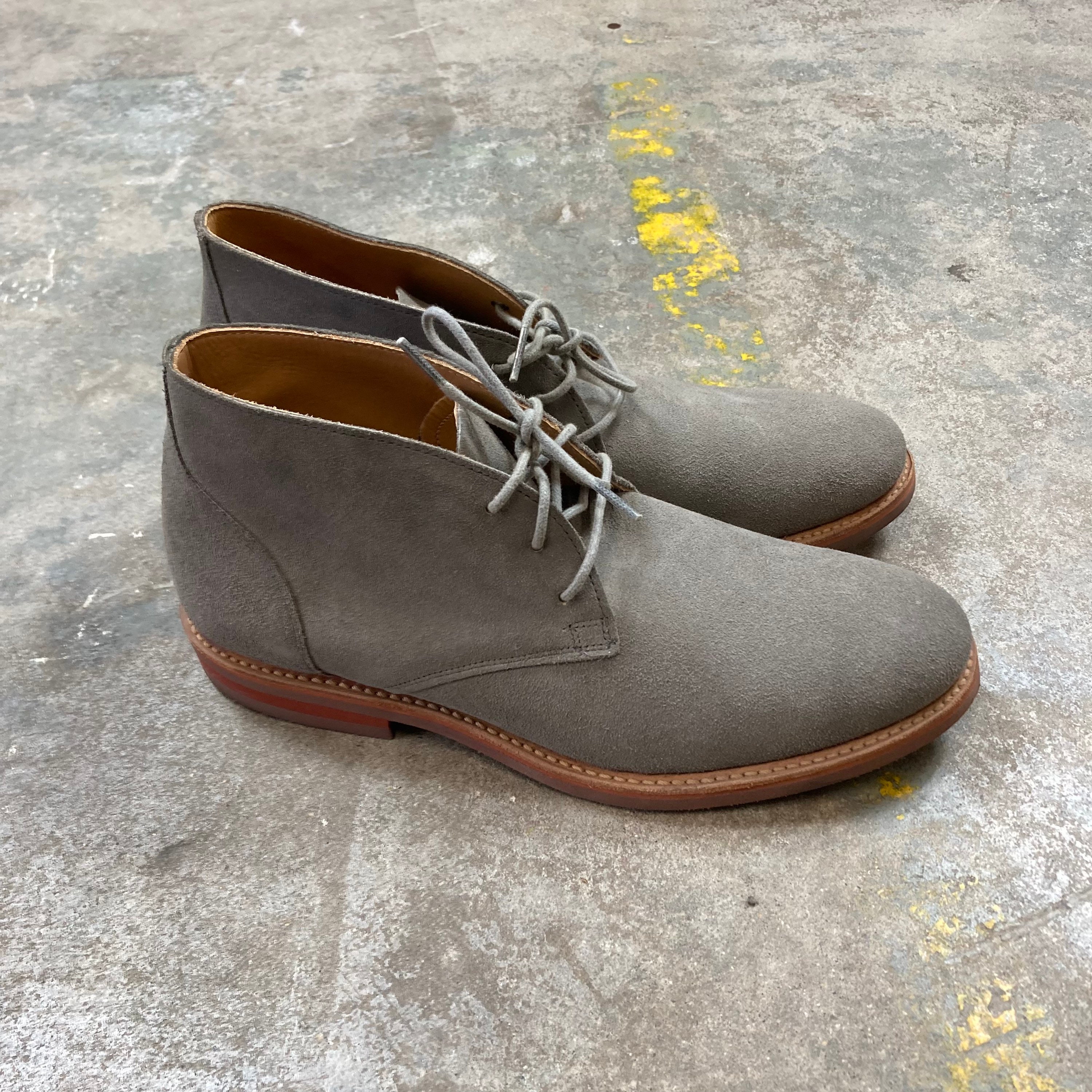 Gray Suede Leather Chukka Boots Mens 