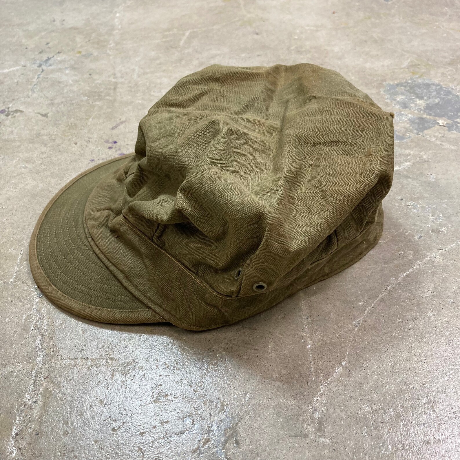 Vintage 1940s 1950s US Army HBT Green Cotton Patrol Cap Hat Sz | Etsy
