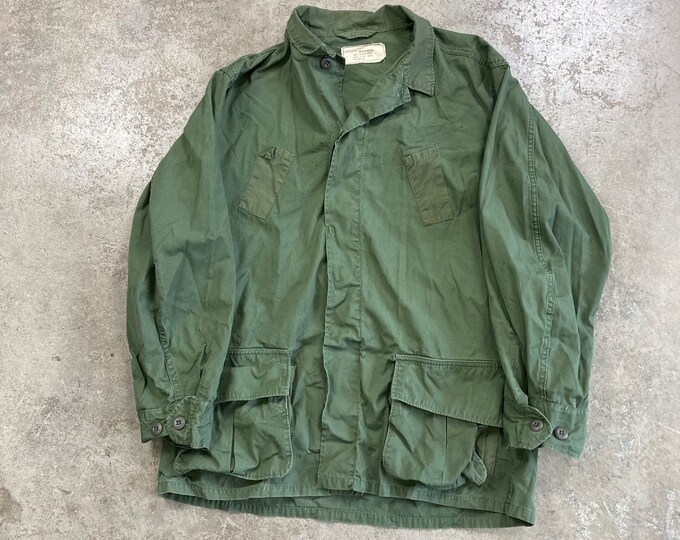 Vietnam Era Slant Pocket Jungle Jacket Fatigue OG 107 Cotton Rip Stop ...