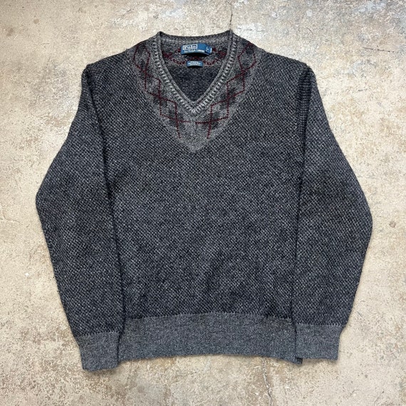 Vintage Polo Ralph Lauren Wool Alpaca V Neck Sweater Size XL Etsy