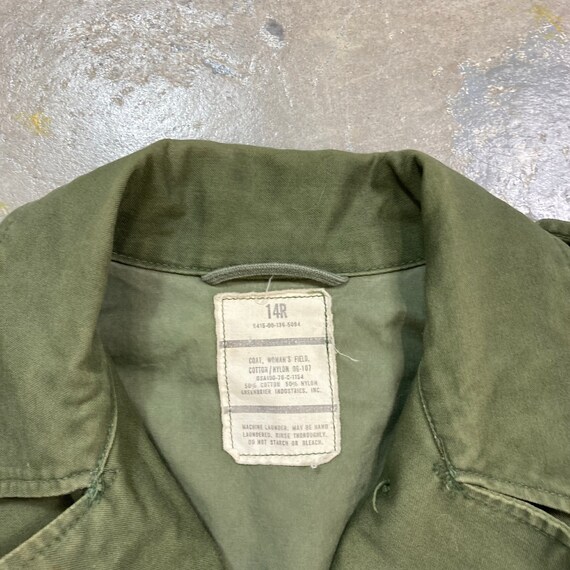 Vintage 1970s US Army OD Green Field Jacket Coat … - image 3