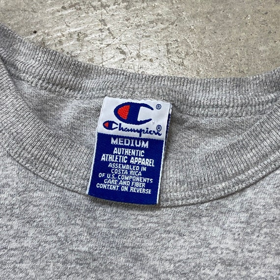 Vintage 1990s Champion Grey Single Stitch T Shirt… - image 4