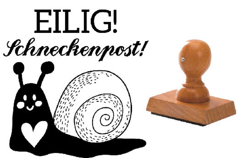 Stamp snail mail 50 mm diameter