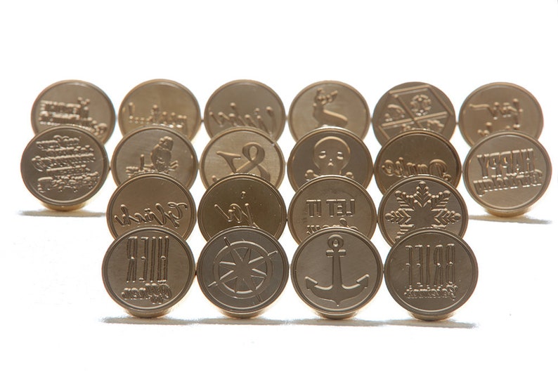 Sealing Stamp /& 30 mm diameter brass plate with handle screwed