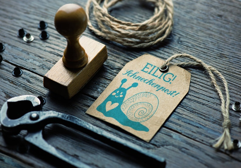 Stamp snail mail 50 mm diameter