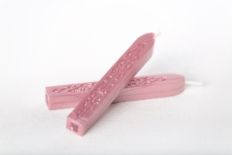 Sealing wax-down ores-set with Wick in the color pink Metallic 2 pieces