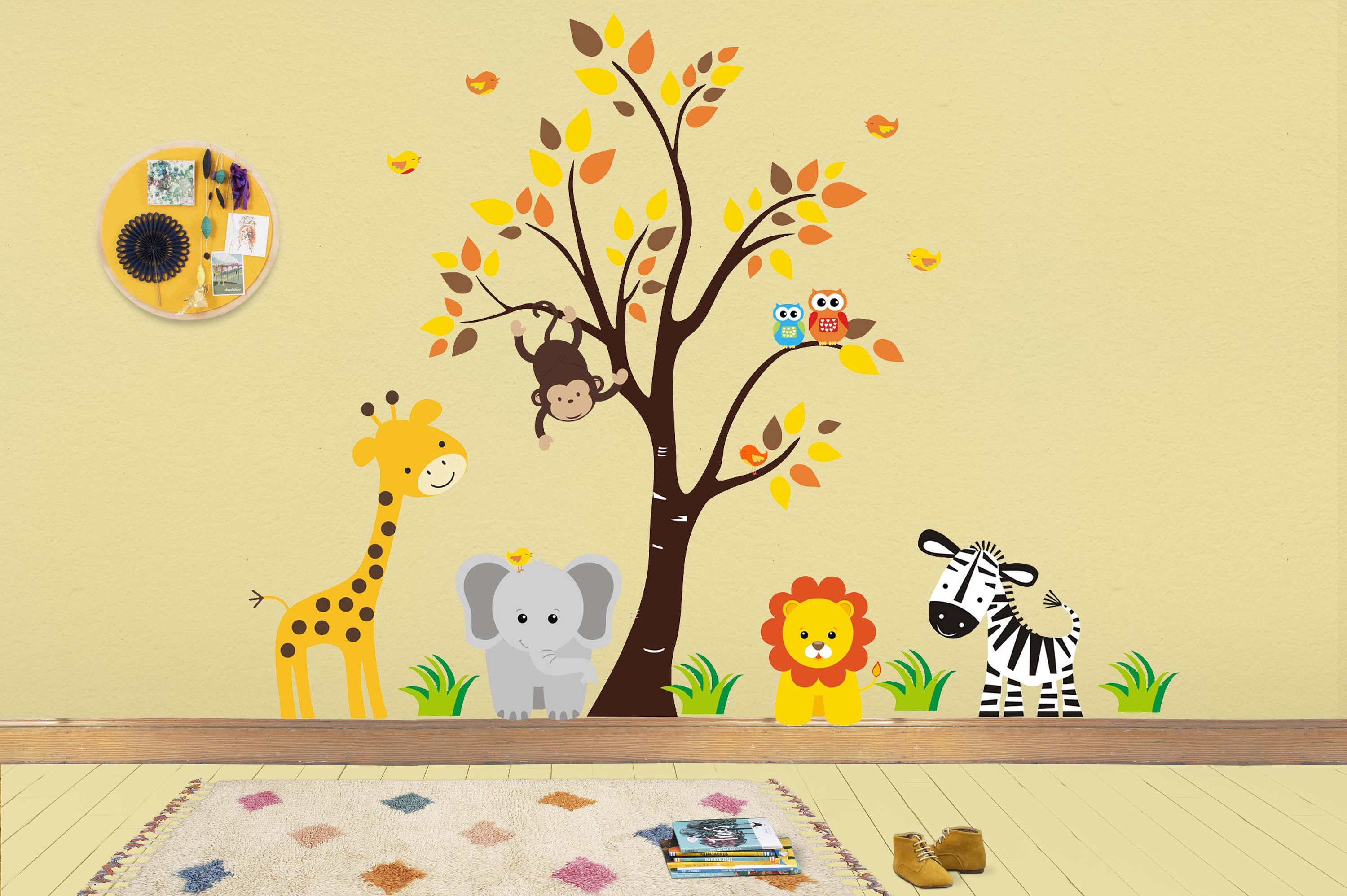 Jungle Wall Stickers Safari Wall Decals Nursery Murals Etsy