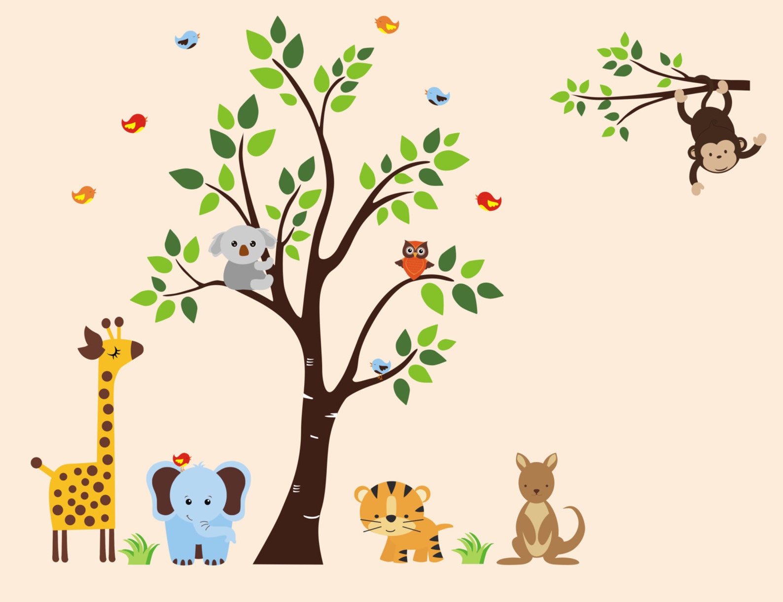 Australian Animal Decals Desert Animal Wall Decals Etsy