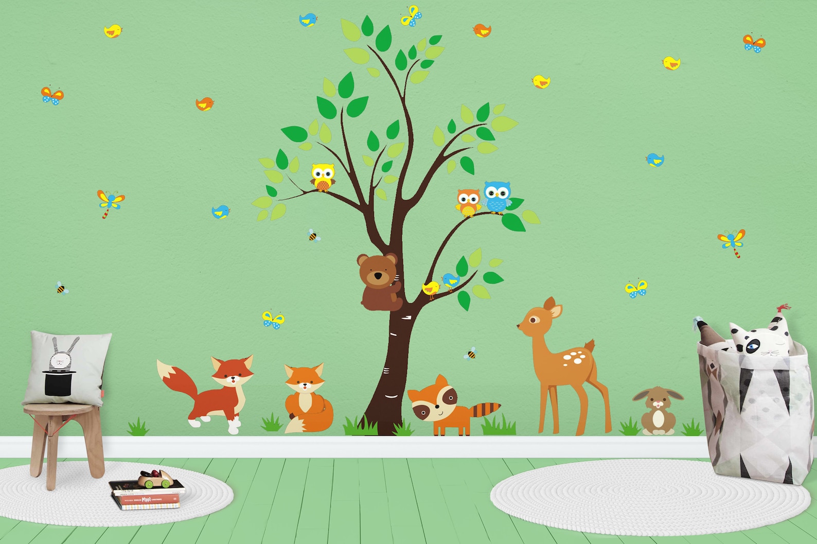 Forest Baby Wall Decals Woodland Wall Decals Forest Animal Etsy