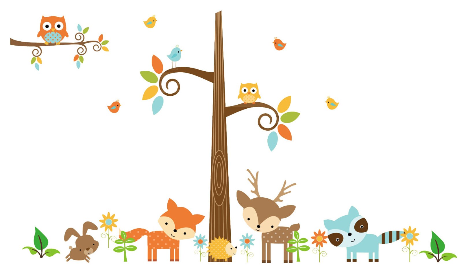 Forest Wall Decal Woodland Wall Decal Nature Wall Decal Etsy