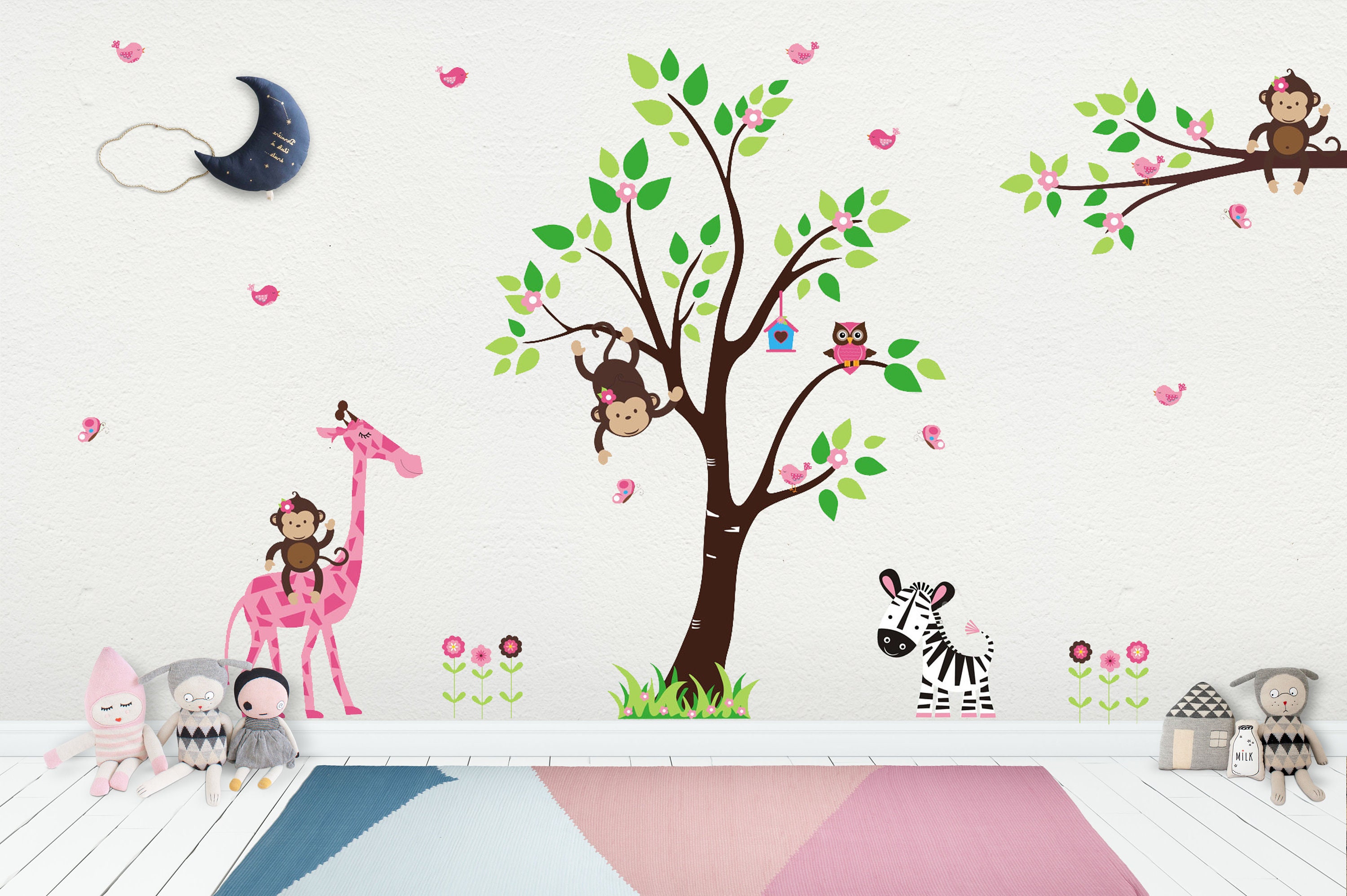 Nursery Safari Wall Art Nursery Jungle Wall Art Etsy