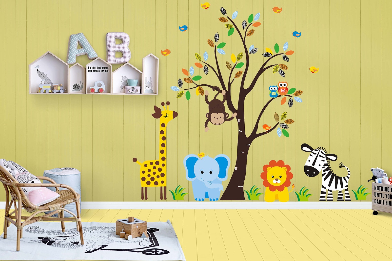 Nursery Wall Decals Baby Stuff Safari Stickers Jungle Etsy