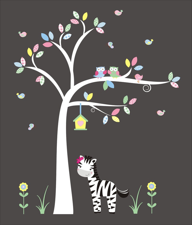 Nursery Wall Decals Baby Wall Decals Girls Room Mural Etsy