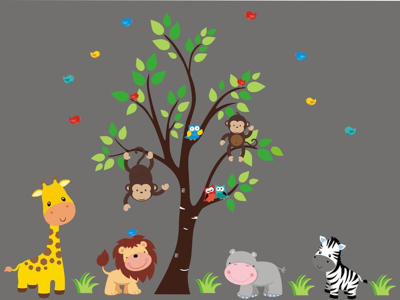 Baby Room Decals Safari Wall Stickers Jungle Wall Stickers Etsy